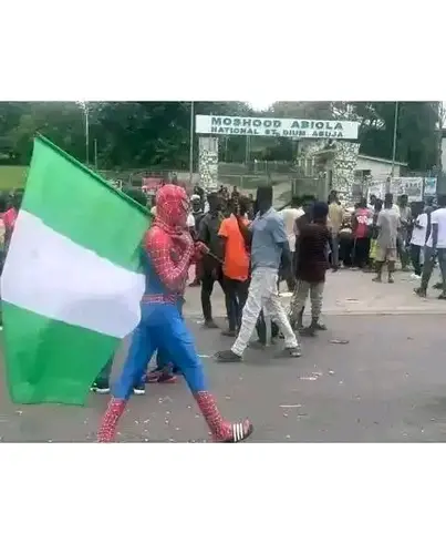 Spiderman Wey Come Protest For My Area 😂😂😭