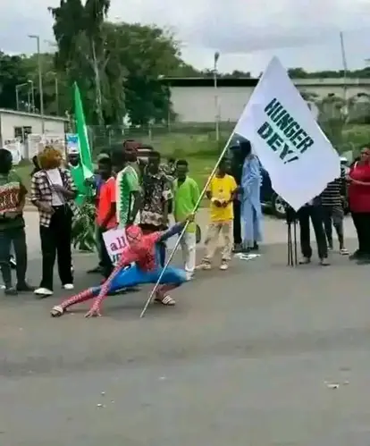 Spiderman Wey Come Protest For My Area 😂😂😭