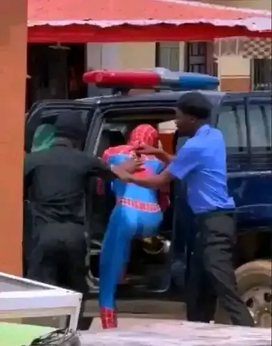 Spiderman Wey Come Protest For My Area 😂😂😭