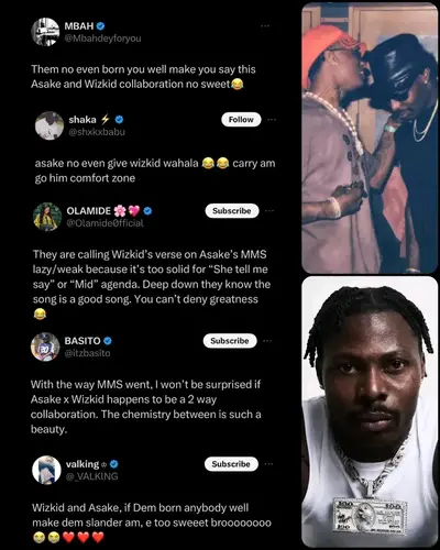 Fans shared their initial thoughts on Asake & Wizkid