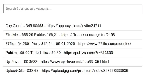 Hacxx Balances and Accounts 2